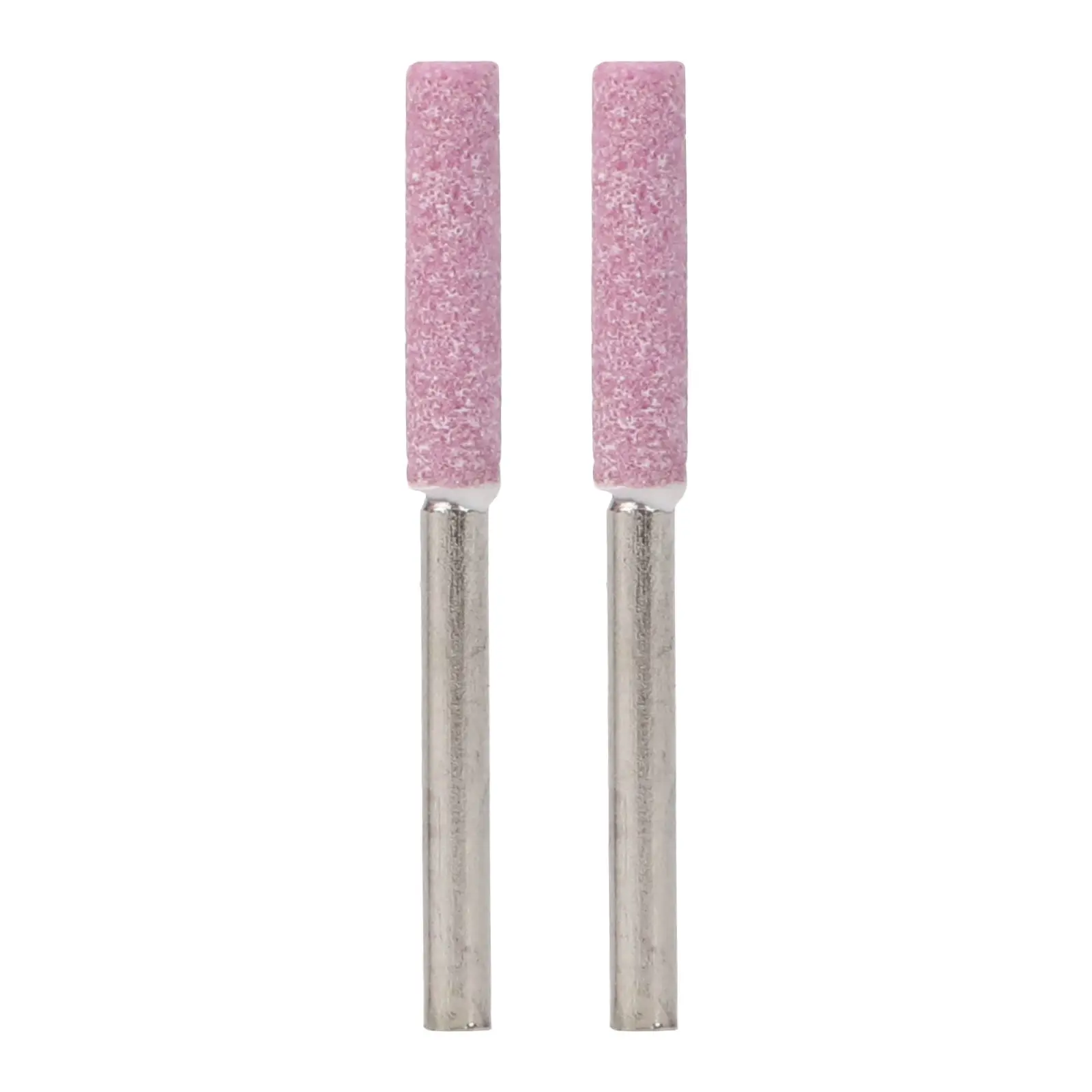 2Pcs Chainsaw Sharpener Grinding Heads 3mm Shank Red Corundum Burr Bits For 4.0/4.8/5.5mm Chain Saw Filing And Carving Tools