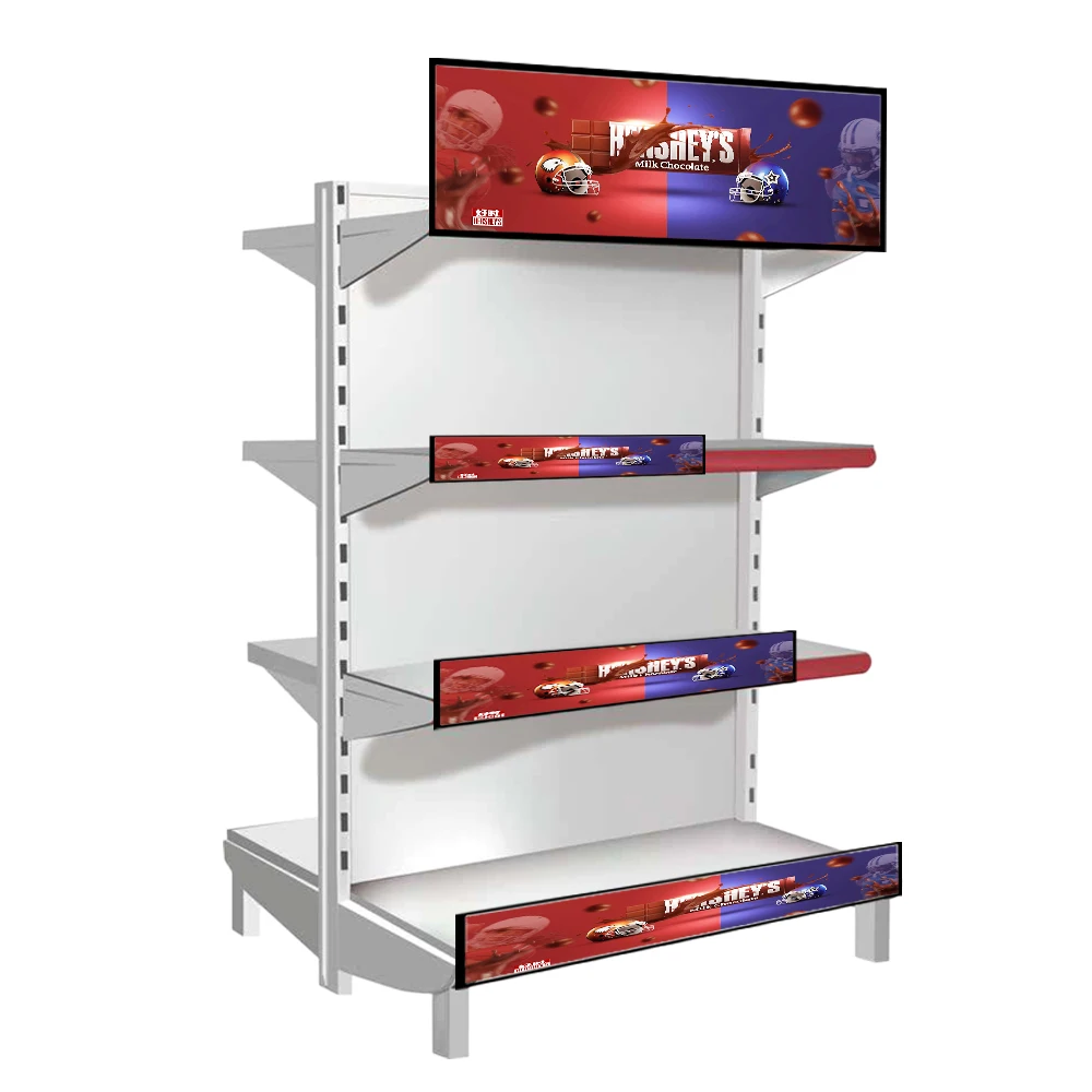 DV370FBM-N10 Smart Shelf Display HDM1/DP Daisy Chain Shelf Stretched Bar LCD Display Advertisement Player