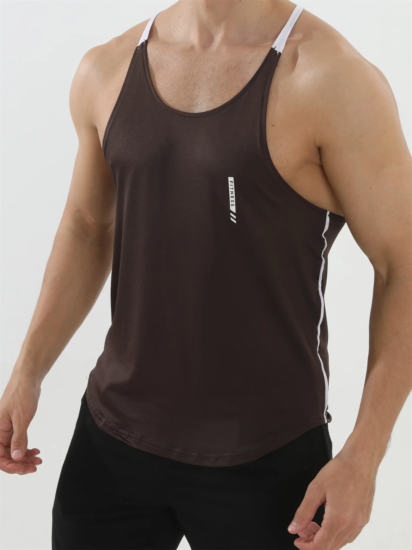 Men's Fitness and Bodybuilding Vest, Basketball Sleeveless T-Shirt, Casual Quick-Dry Vest, Running Tank Top, Fashionable Top