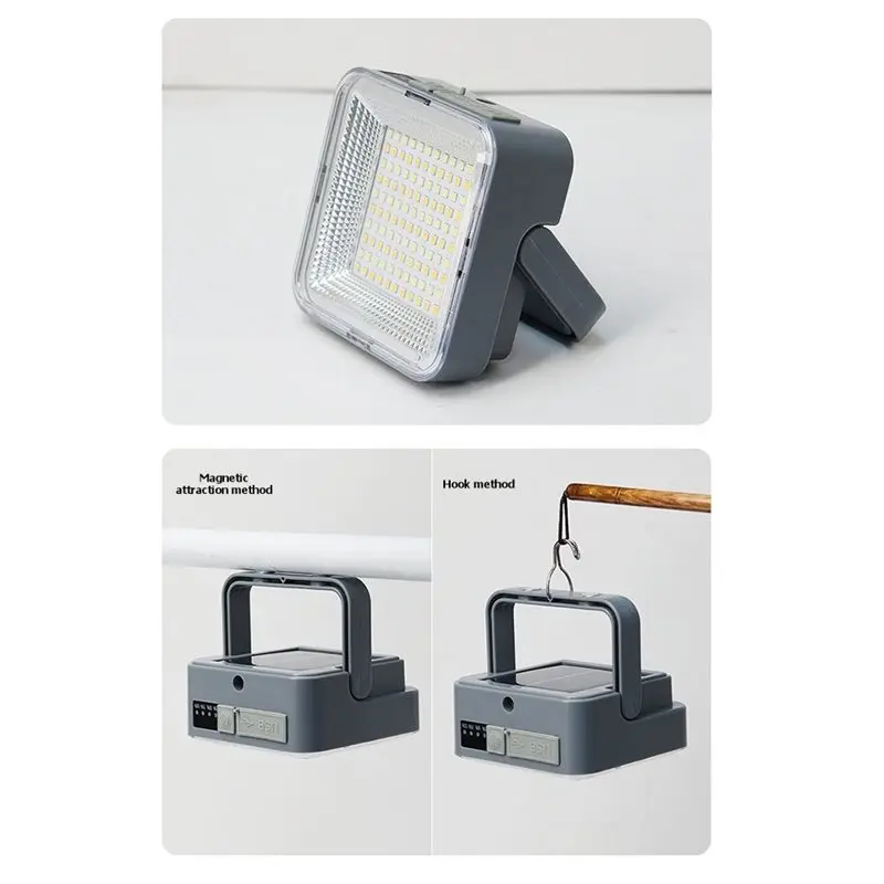 B63B-Camping Light Solar Charging 2400Mah Large Capacity Power Bank Intelligent Display Portable