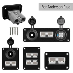 600V 50 Amp Plug Mount Bracket Panel for Anderson Plug Anderson SB50 Series Connectors Panel Cover for Caravan RV Motorhome