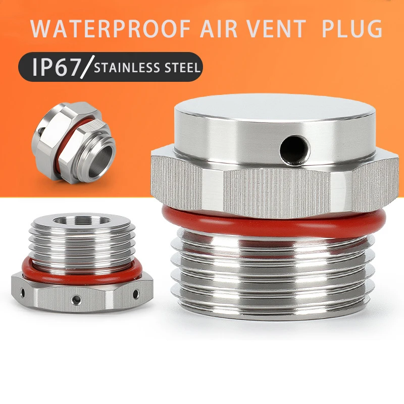 Waterproof Vent Plug M5-M20 Metal Automatic Air Vent, Nickel-Plated Brass, Safety Breather Valve, Vent Cap Ventilation Grille