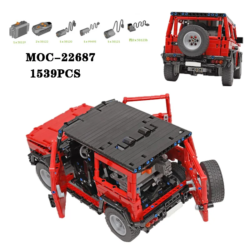 Classic building block MOC-22687 off-road vehicle high difficulty splicing 1539PCS adult and children\'s birthday toy gift