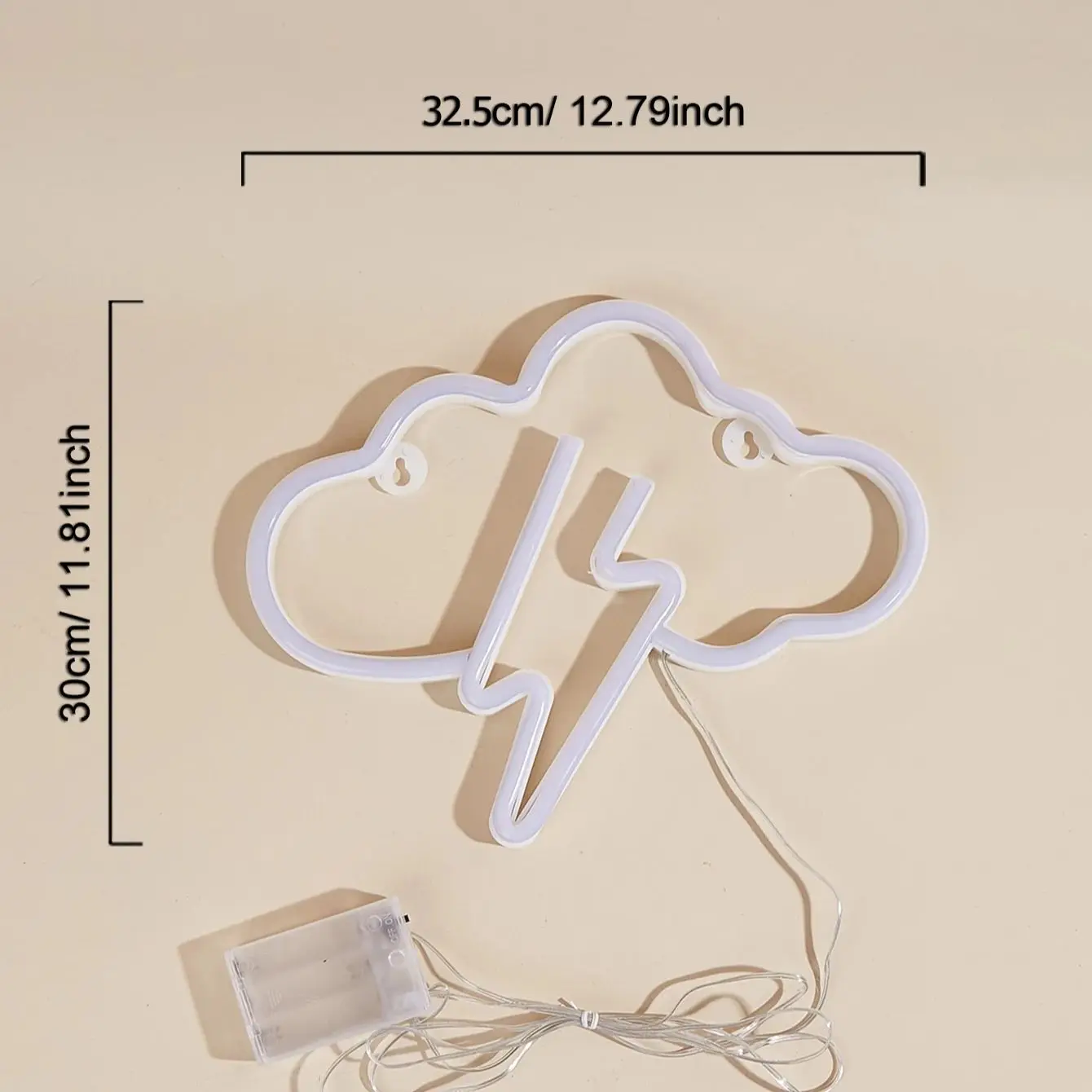 Chi-buy LED Neon Lightning Cloud Pendant USB Powered Neon Signs Night Light Suitable for Bedroom, Wedding, Game Room, Gift