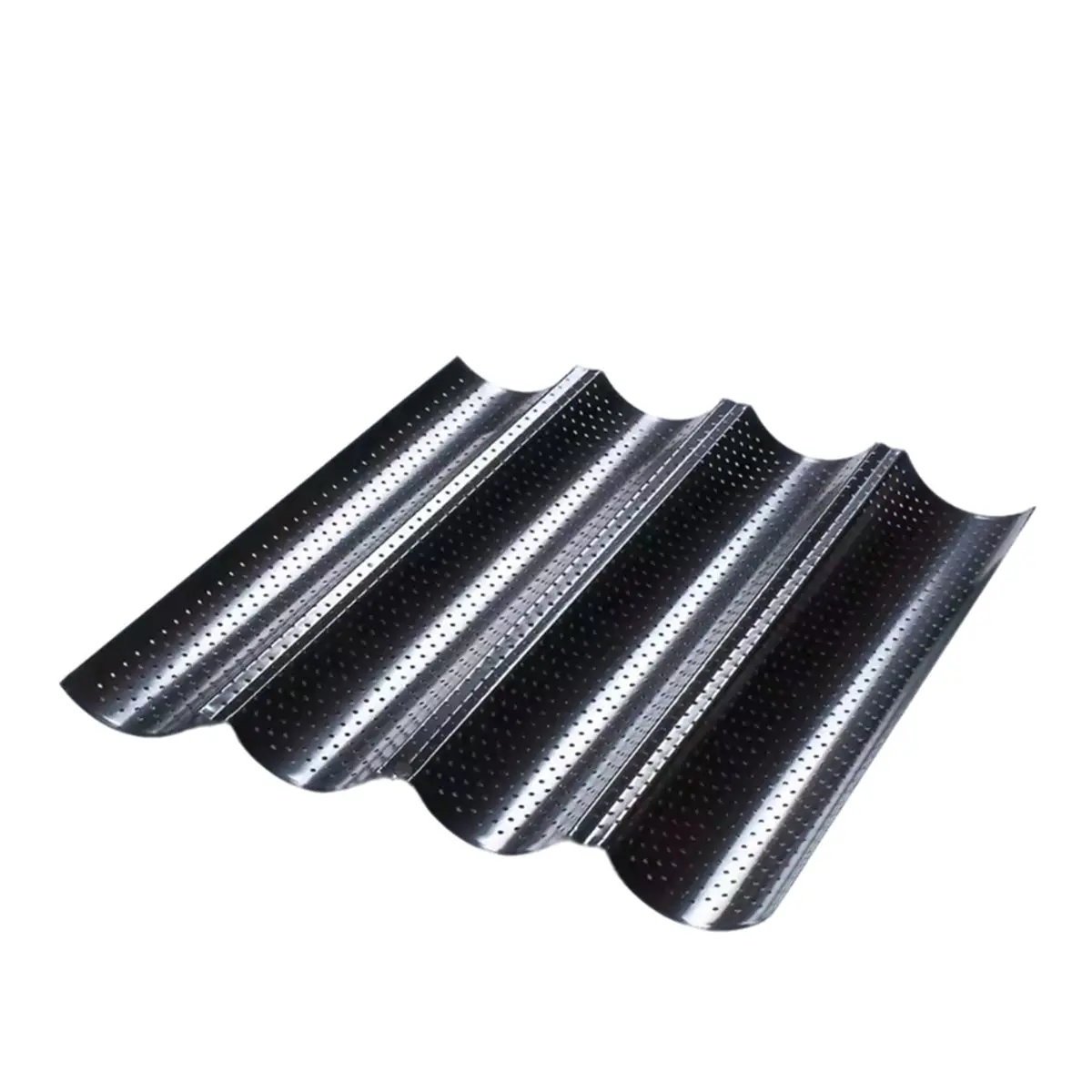 2026 Trend French Bread Baking Mould Bakeware Groove Waves Mold Cake Oven Pastry Tray Dishes Cooking Accessories Black