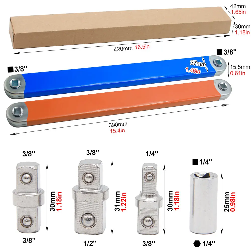 

tool accessory Multi functional chain linkage 3/8 wrench small space auto repair vehicle tool ratchet extension dual-use hand