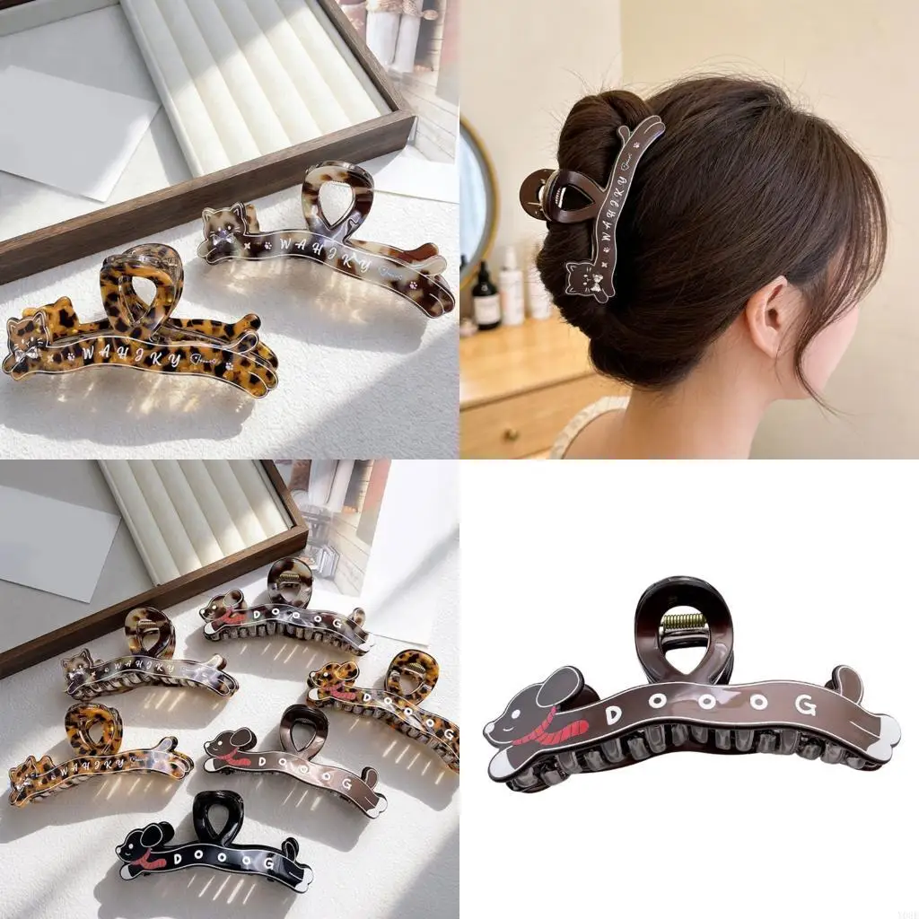 

Acetate Animal Hair Clip Ergonomic Design Headdress For Long Time Comfort Y08E