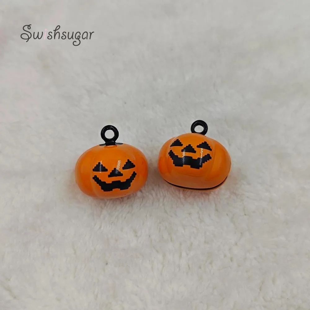 

Cartoon Pumpkin Metal Cartoon Halloween Jingle Bells Christmas Ornament Party Home Gift Decoration