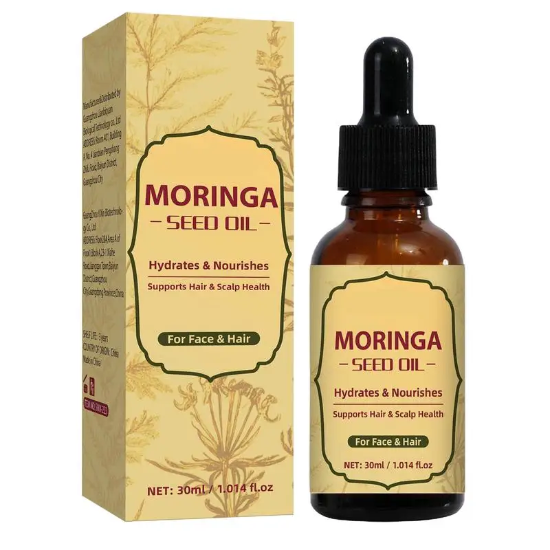 

Moringa seed oil Natural Hair Growth Oil Natural Skin and Body Repair Liquid 30ml Hair Care Oil for Dry Skin