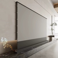 100'' 120'' 150'' 8K High Contrast ALR Perforated Acoustically Transparent Auto-Rising Floor Projector Screen For Home Theater