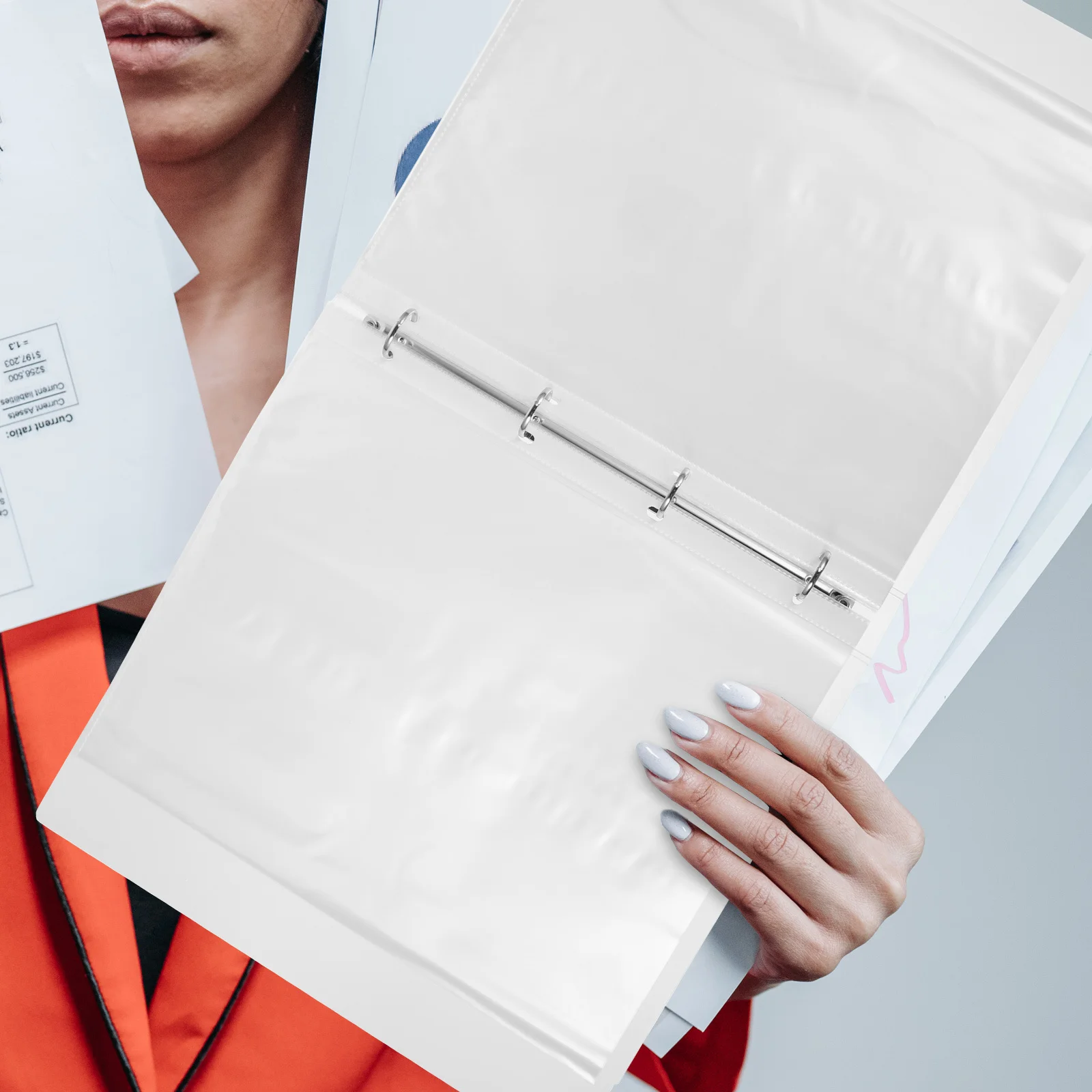 

1Set A4 Document Folder Large Capacity File Organizer Practical Office Home School Portable Anti-Wear File Holder