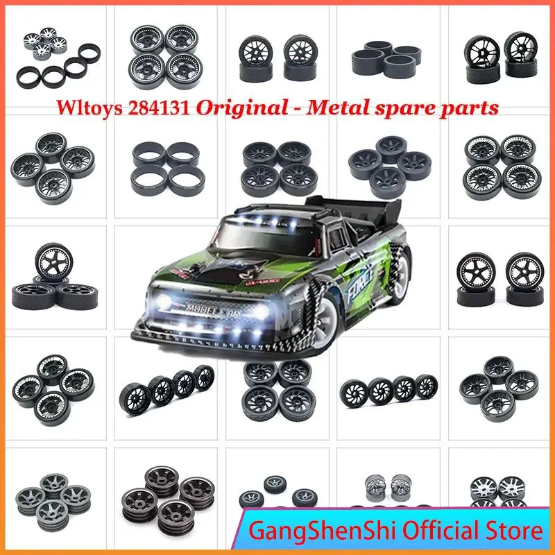 Metal Slick Wheel para Wltoys, RC Car Drift Tire, Crawler Parts, 284131, K969, K979, K989, K999, P929, P939, 1:28, 4pcs