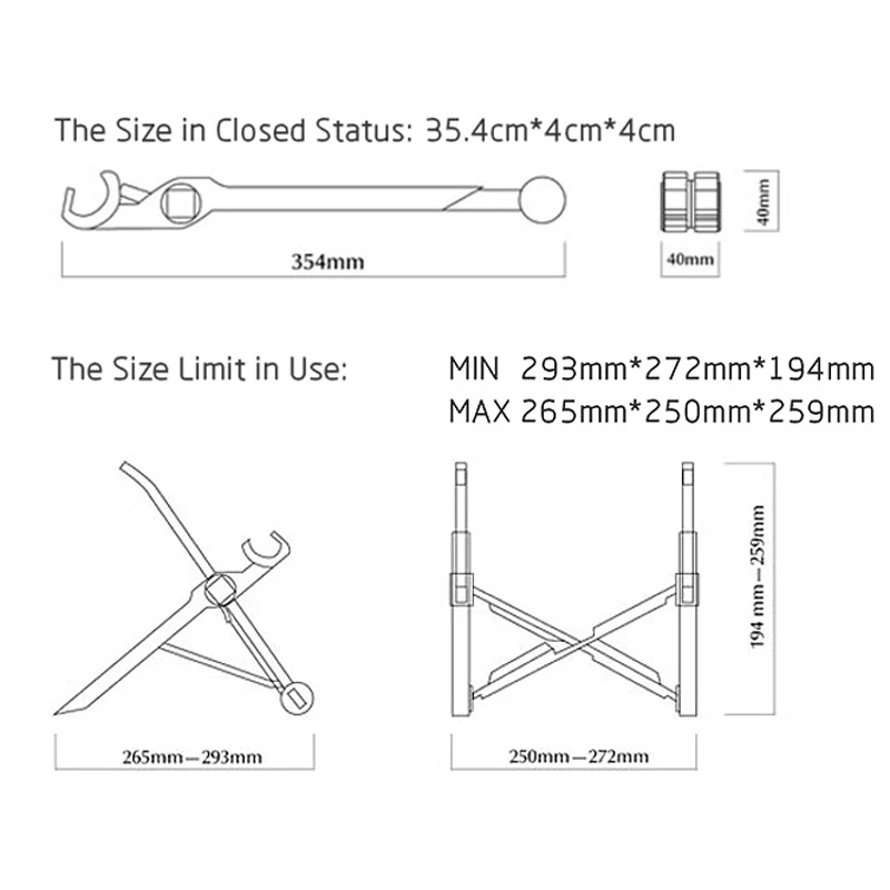 Universal portátil suporte portátil dobrável portátil portátil ângulo de visão altura ajustável suporte do portátil acessórios notebook suporte