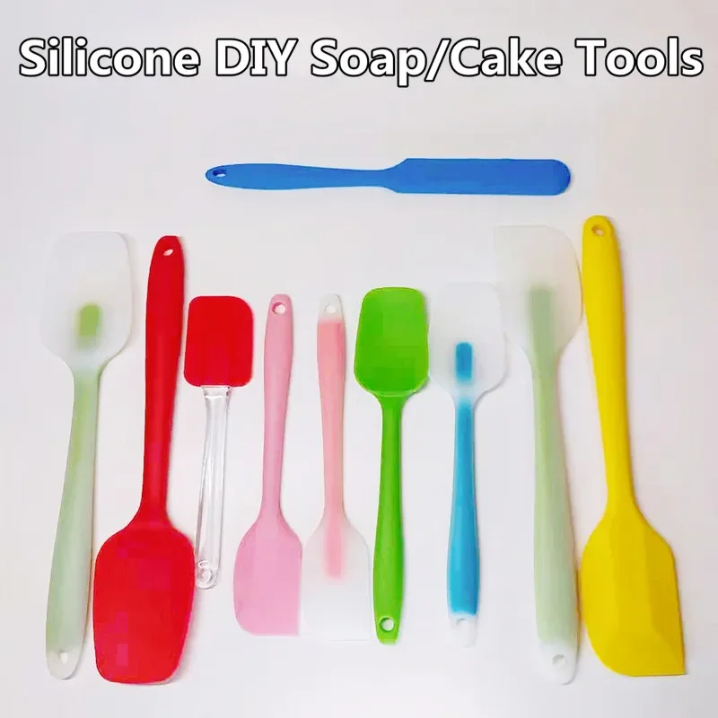 Silicone DIY Soap/Cake Tools include Stirring Rod Spoon Soap Making Heat-resistant Baking Scraper Kitchen Various Kinds Optional