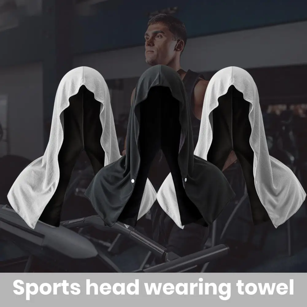 Cooling Hoodie Towel Extra Soft Sun Towel Sweat Absorption UV Cooling Neck Wrap Sports Cooling Towel