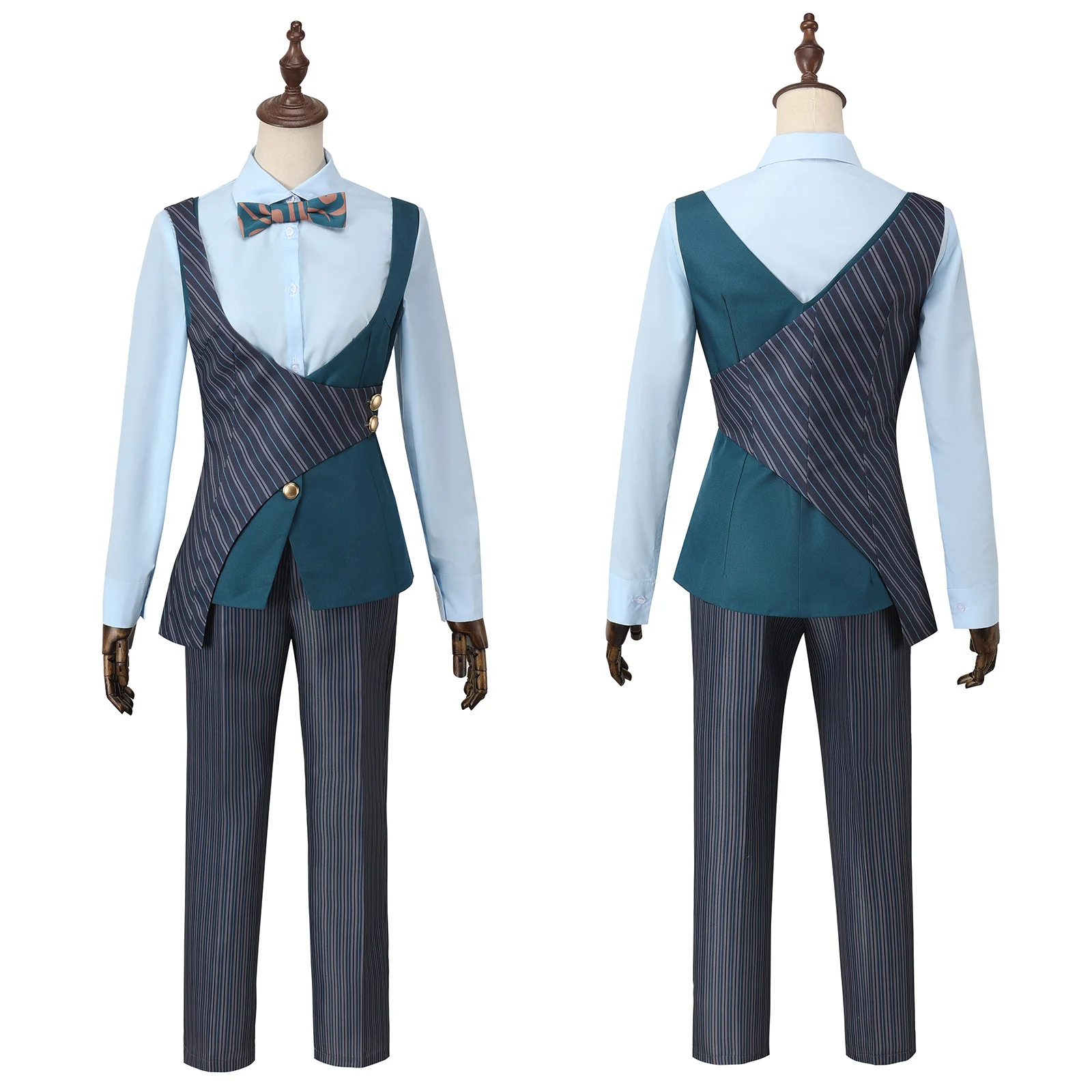 زي الساحرة Glynda Elphaba التأثيري سترة المدرسة بانت موحدة مع ربطة عنق لحفلات الهالوين للنساء والفتيات