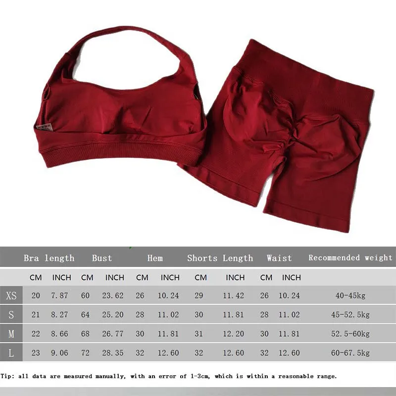 Dámská fitness souprava - sexy sportovní podprsenka s volným zadkem a kraťasy na jógu s vysokým pasem, fitness souprava na běhání v posilovně - náhled 5