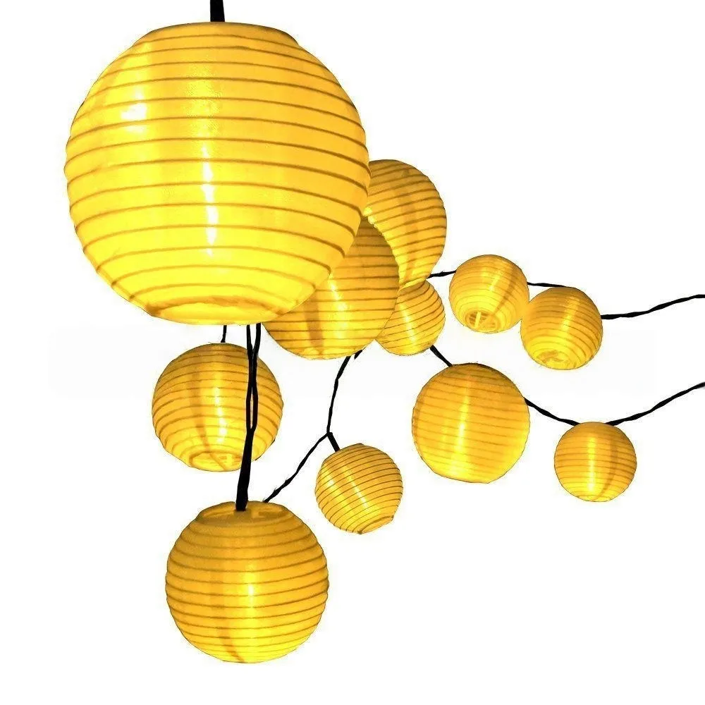 Guirlande de lanterne solaire blanche 5M10LED/8M20LED, avec 8 modes d'éclairage, adaptée à la décoration de jardin, de fête, de mariage et de cour, 1 pièce