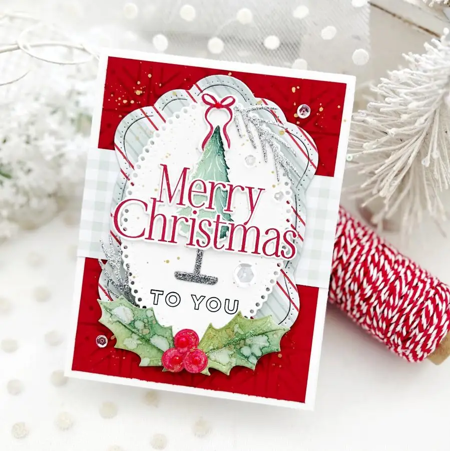 New Reflections: October Mini Stamp Merry Christmas Angelic Sentiments Mini Stamps DIY Scrapbooking Greeting Card Holiday Gift