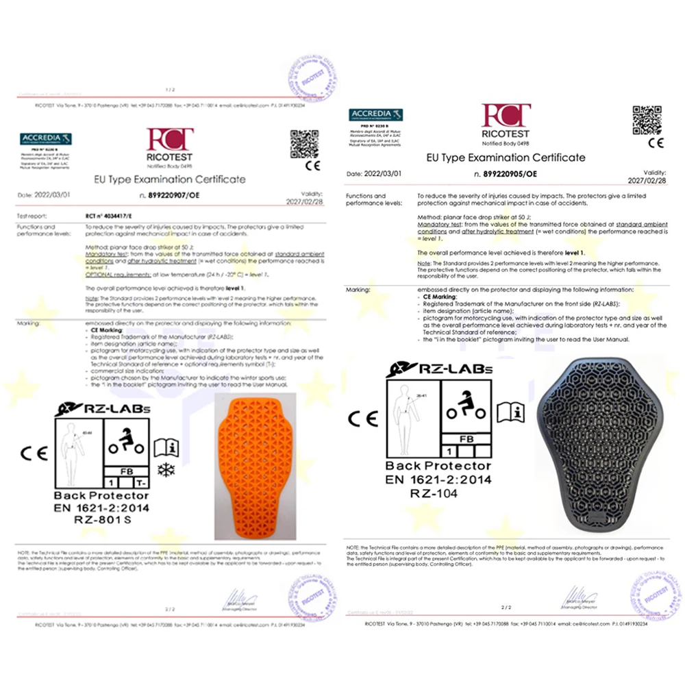 WOSAWE CE Motorcycle Back Protector Motocross Jacket Insert Back Pads Motorbike Riding Built-in Back Armor Spine Anti-fall