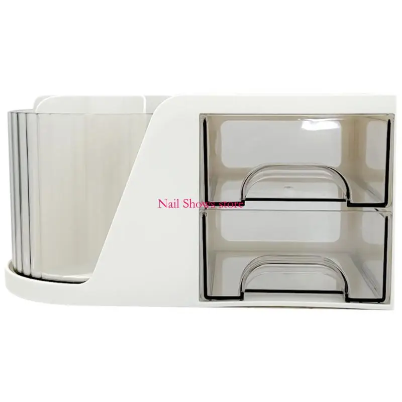 

E0BC Manicure Supplies Storage Box Rotary Desktop Home Dressing Table Cosmetic