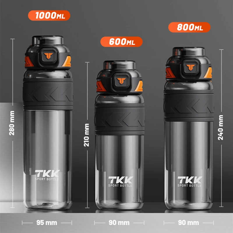 1000ML High Quality Tritan Material Sport Water Bottle With Straw Leak-Proof Durable Gym Fitness Outdoor Drinking Bottle