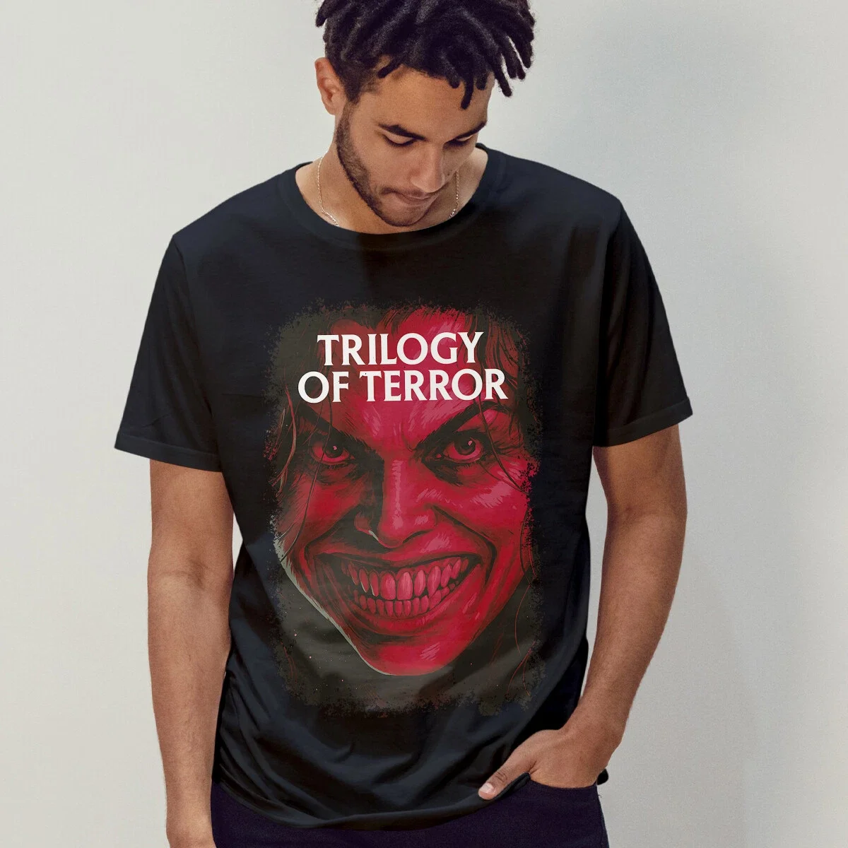 Trilogy of Terror (1975) Movie Poster Inspired T-Shirt Retro 80s Tee