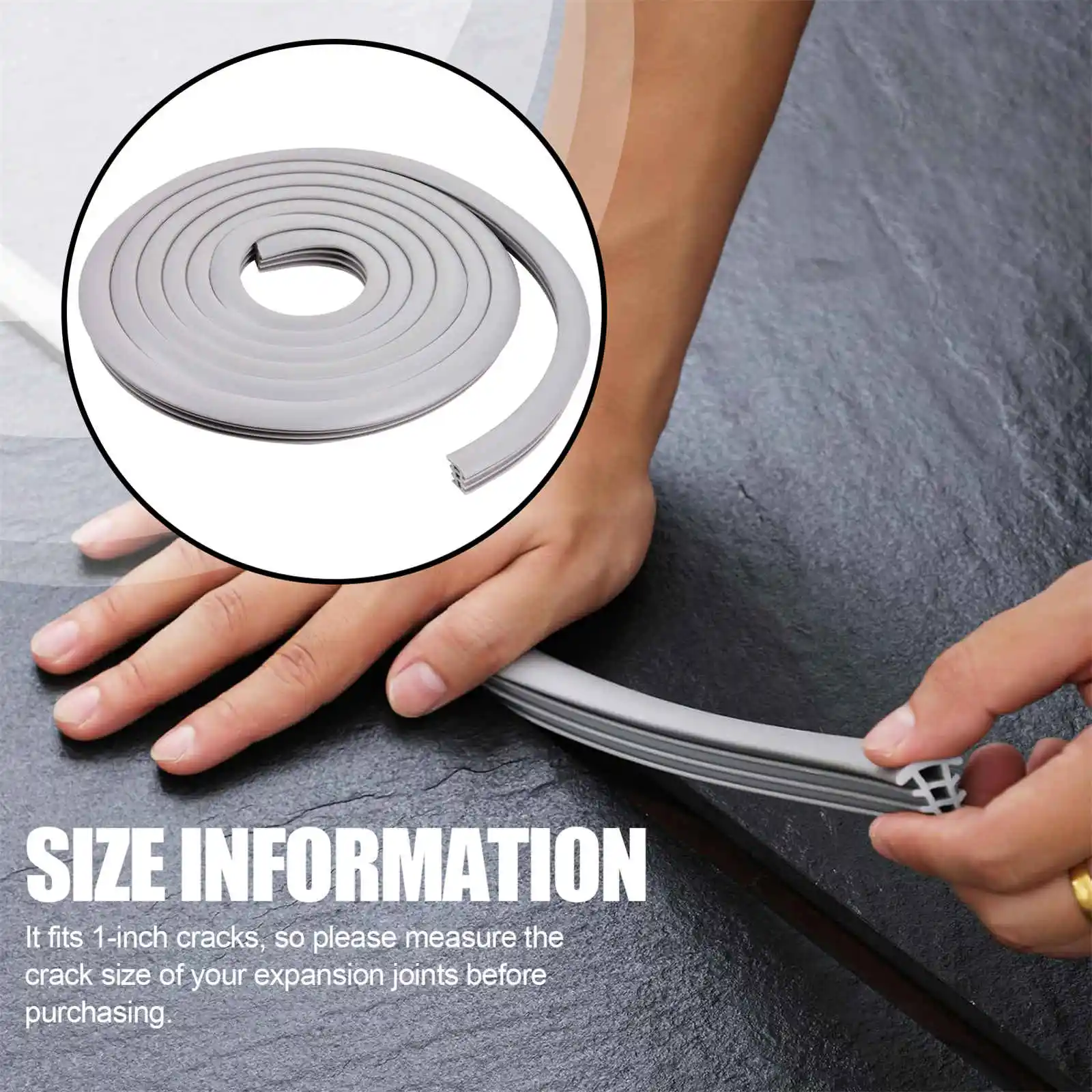 حشو مشترك للتوسيع الخرساني، شريط مطاطي مرن بعرض 3/4 بوصة، بطول 100 قدم، تجريد مقاوم للطقس للشيخوخة