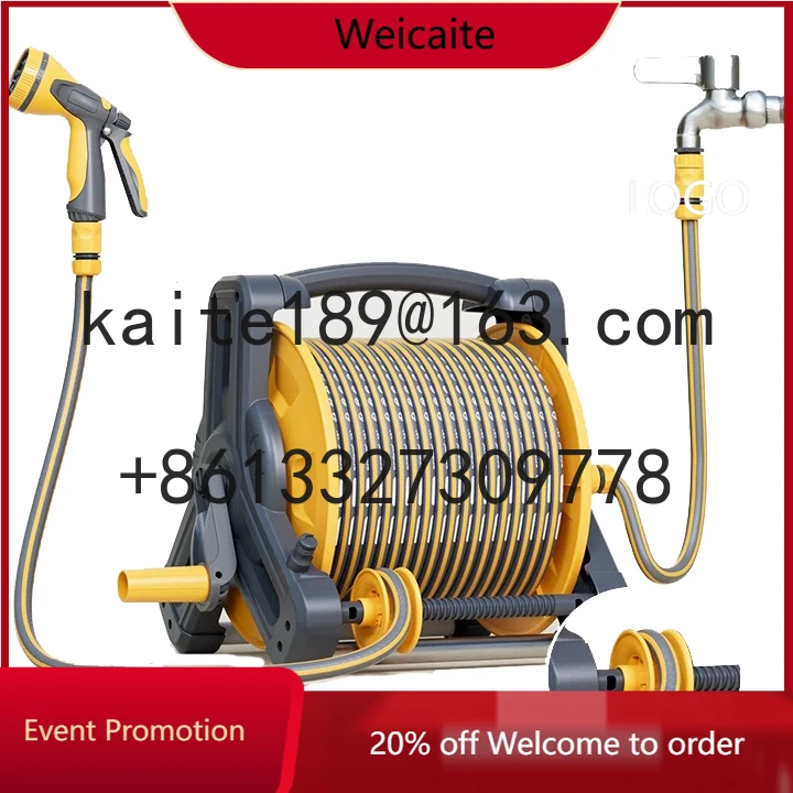

Andeca Heavy Duty Portable High Pressure Retractable Wall Mount Household Garden Reel Set Hose Pipe Reel for Home Garden Use 40M