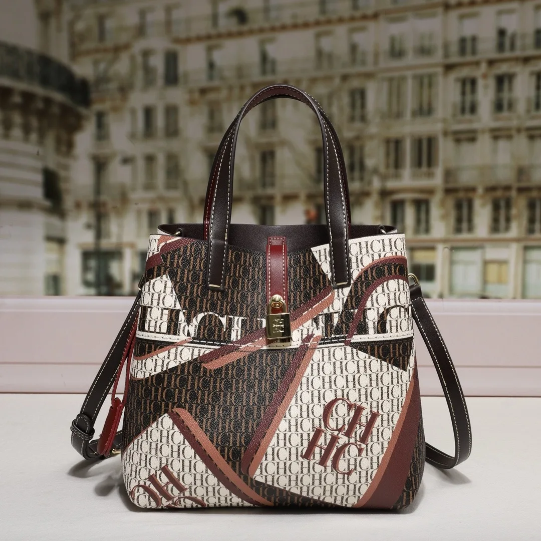 

Women Handbag Spring Summer New Fashion Print Shoulder Crossbody Bucket Bag Casual Commuter Tote