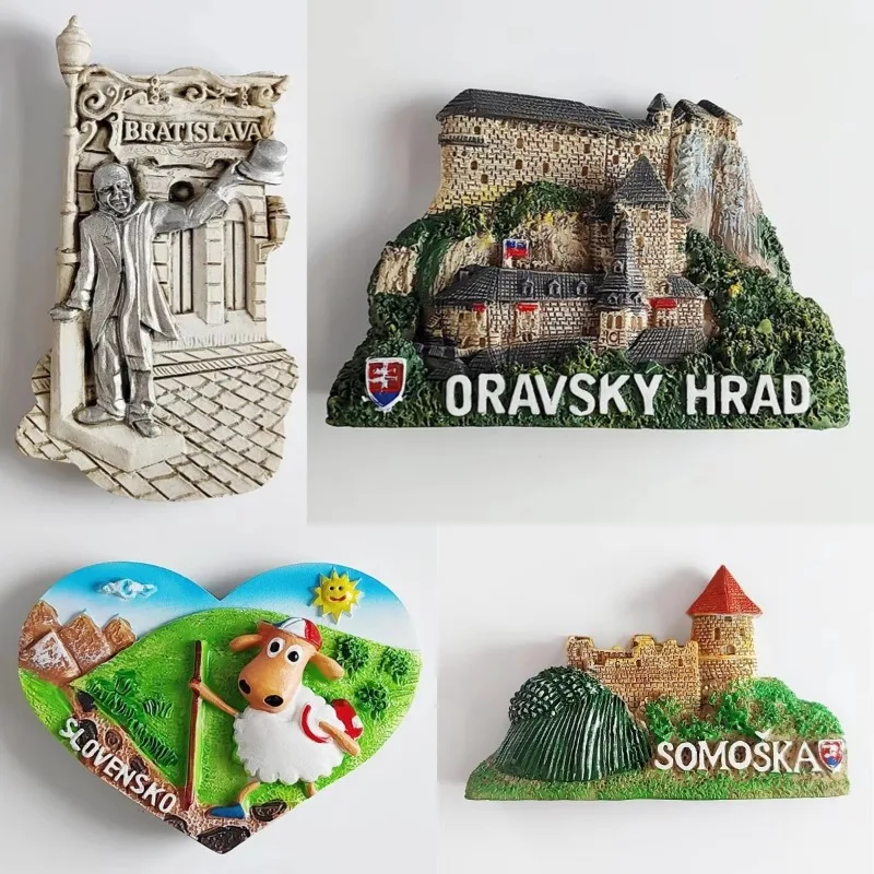 

Slovakia Fridge Stickers Bratislava Orava Castle Somoska Travelling Souvenirs Havranok Refrigerator Stickers Wedding Gifts