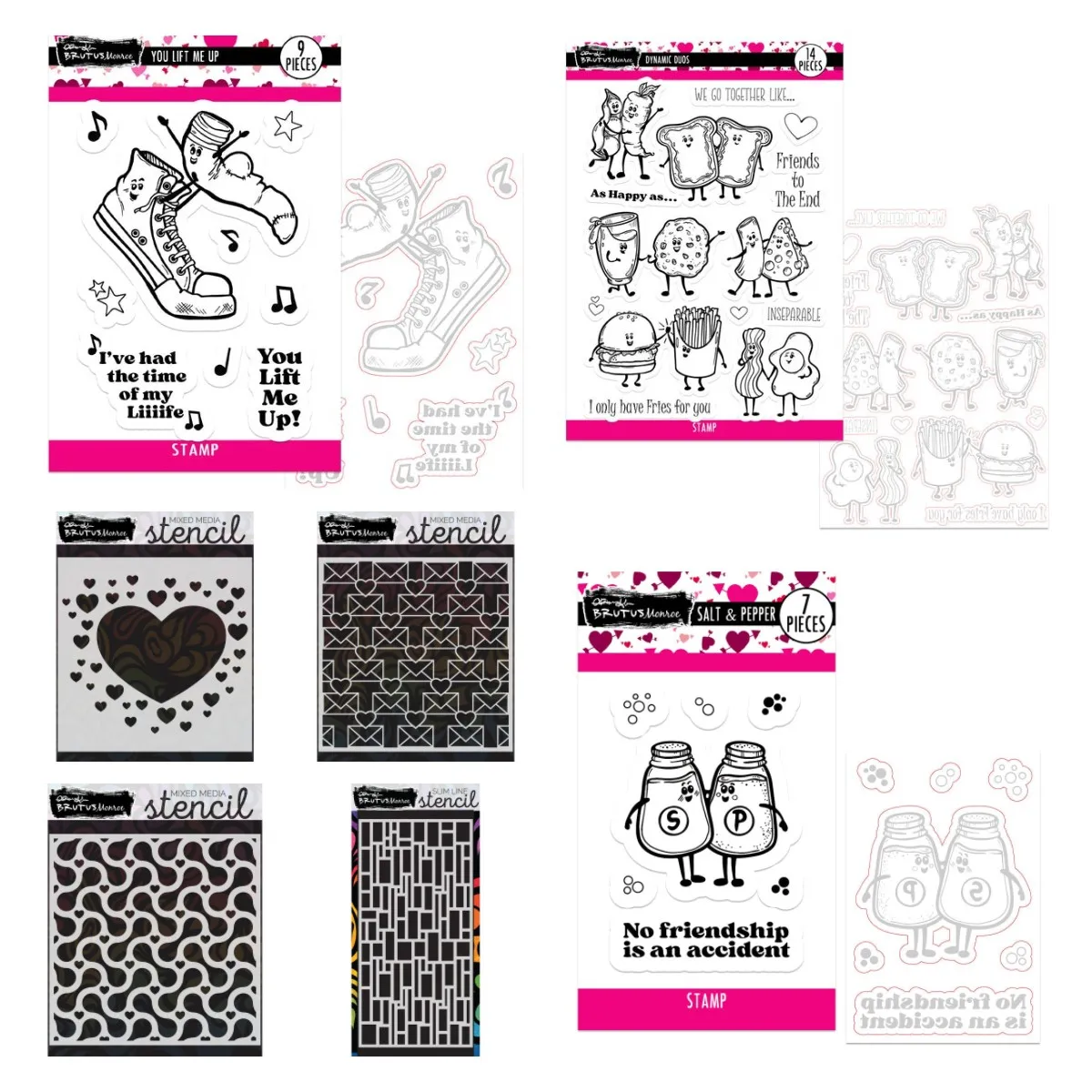 

Salt and Pepper Stamps Stencil Metal Cutting Dies DIY Scrapbooking Card Paper Cards Handmade Album Stamp Love Tiles Slimline New