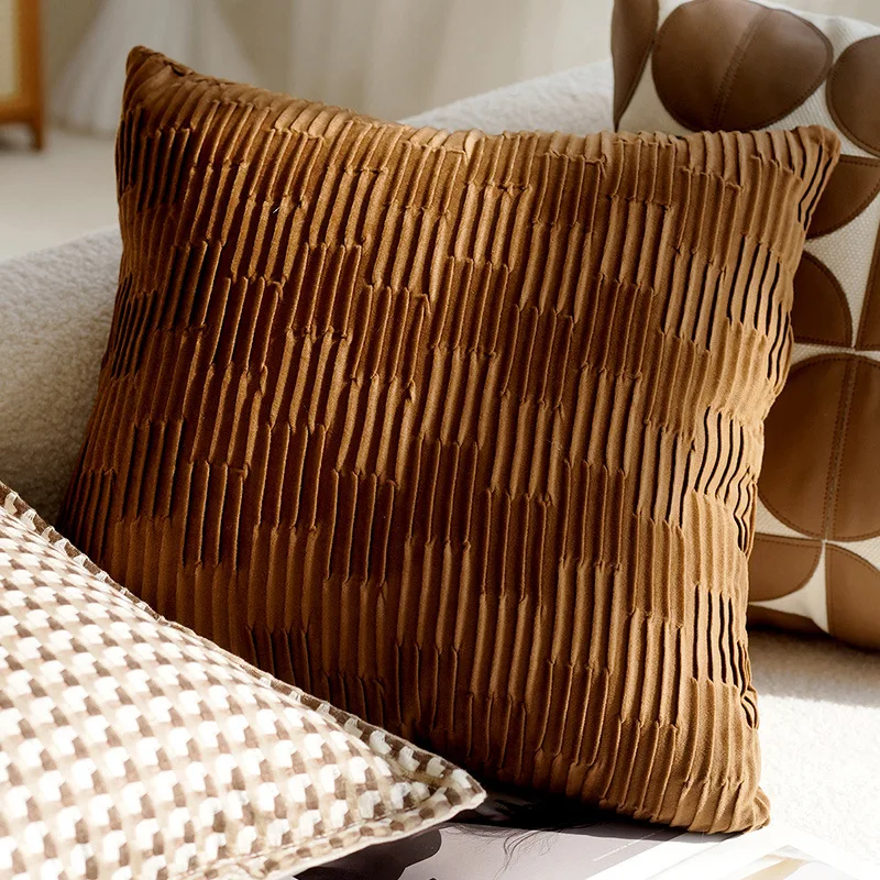 45x45CM Retro Style Knotted Throw Pillow Cover Cream Simple Stamping Waist Cushion Cover Decor Home Decorative Pillowcase
