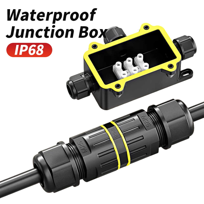 32A 250A Outdoor Wire Connectors IP68 Waterproof Quick Screw Plug 1Pin 2Pin 3Pin Underground Splitter Terminal for LED light