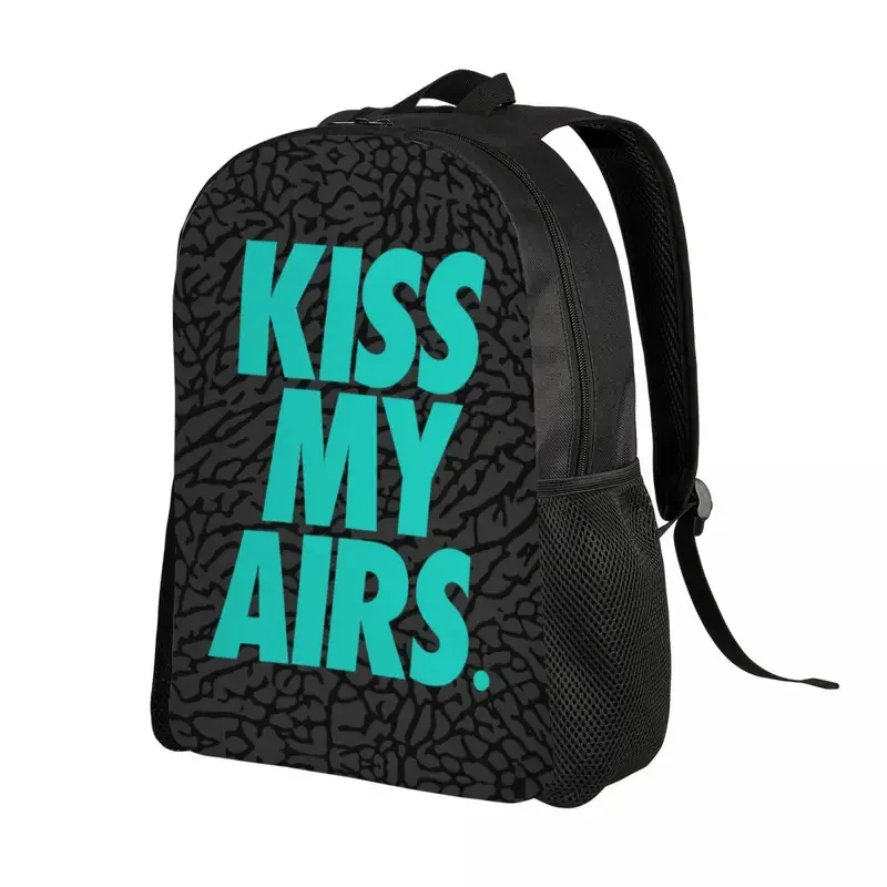 Mochilas personalizadas Kiss My Airs para mujeres y hombres, resistente al agua, bolsa escolar universitaria, bolsa de libros estampada