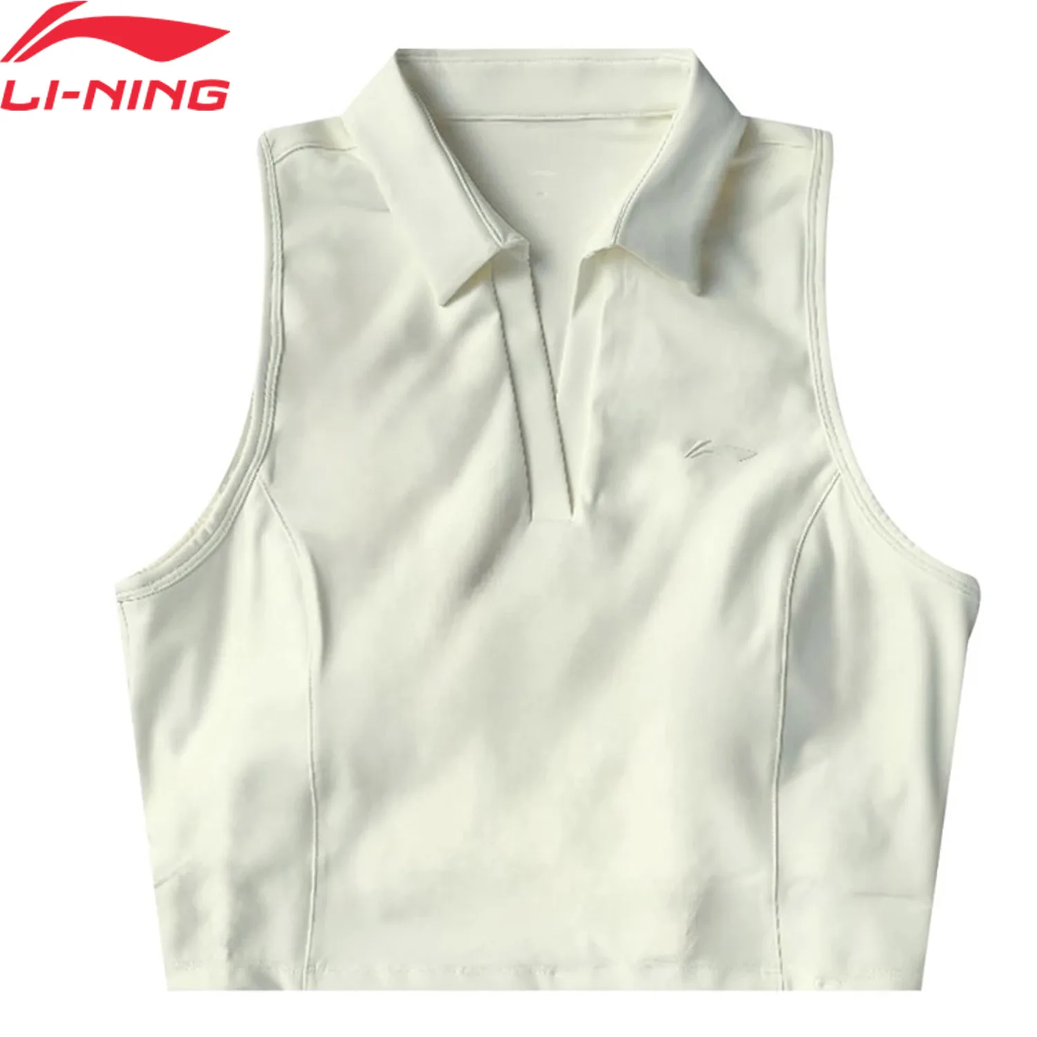 Li-Ning Women's Tennis Sleeveless Polo Shirt Knitted Breathable Comfortable LiNing Fitness Sports Tops APLV880