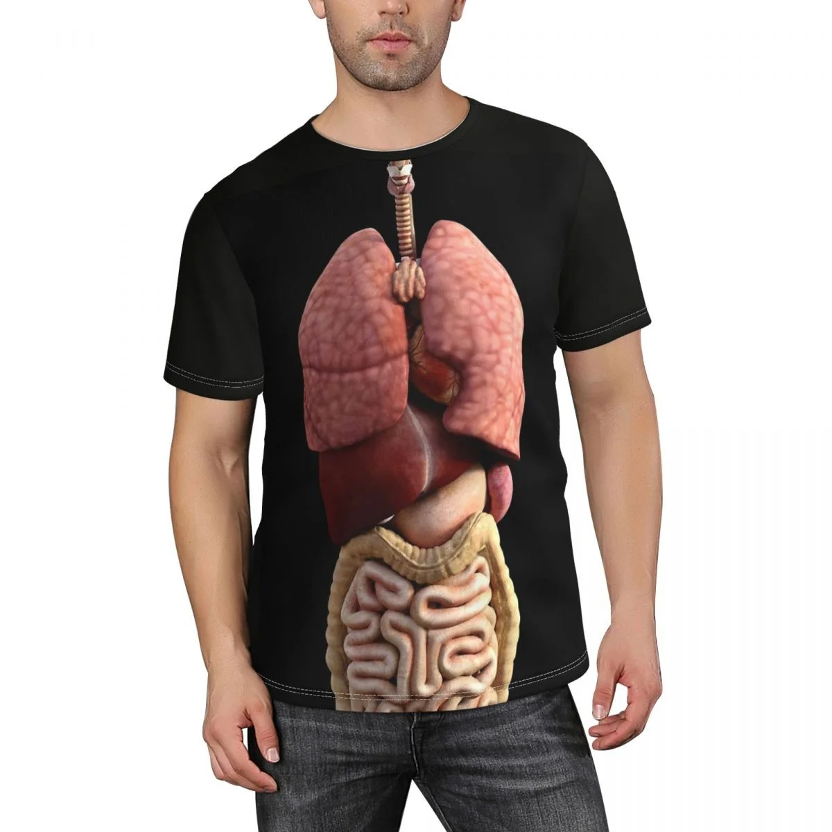 My Internal Organs 3D Print Polyester T-shirt Men Women Gym Short Sleeve TShirt Harajuku Streetwear Oversized Tops