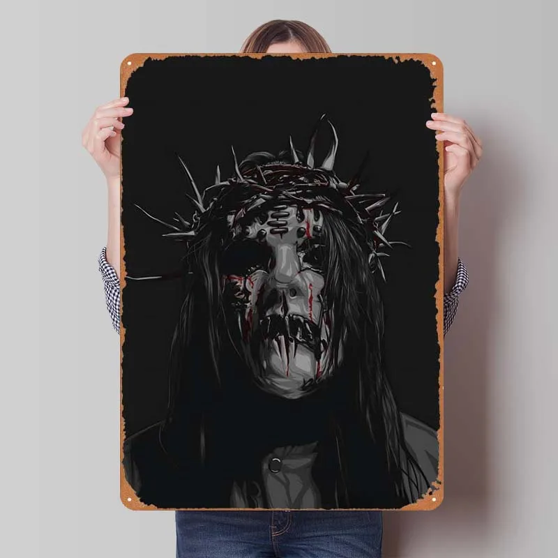 Joey Jordison Rapper Tinplate Sign Music Poster Wall Art of Murals Metal Signs for Wall Art Decoration Retro Room Ornaments Home