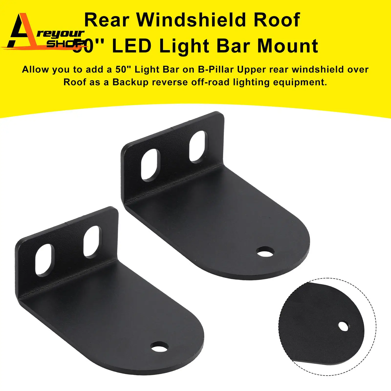 

Rear Windshield Roof 50"LED Light Bar Mount for Can Am Defender 500/800/1000