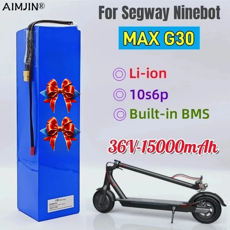 

G30 10S6P 36 В 15000 мАч 18650 литиевый аккумулятор для электрического скутера Xiaomi Ninebot MAX G30, специальный аккумулятор