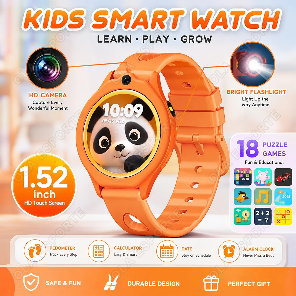 Smartwatch Watches Gift For Boys On Birthday - Jam Tangan Pintar Kamera Untuk Anak-anak,
