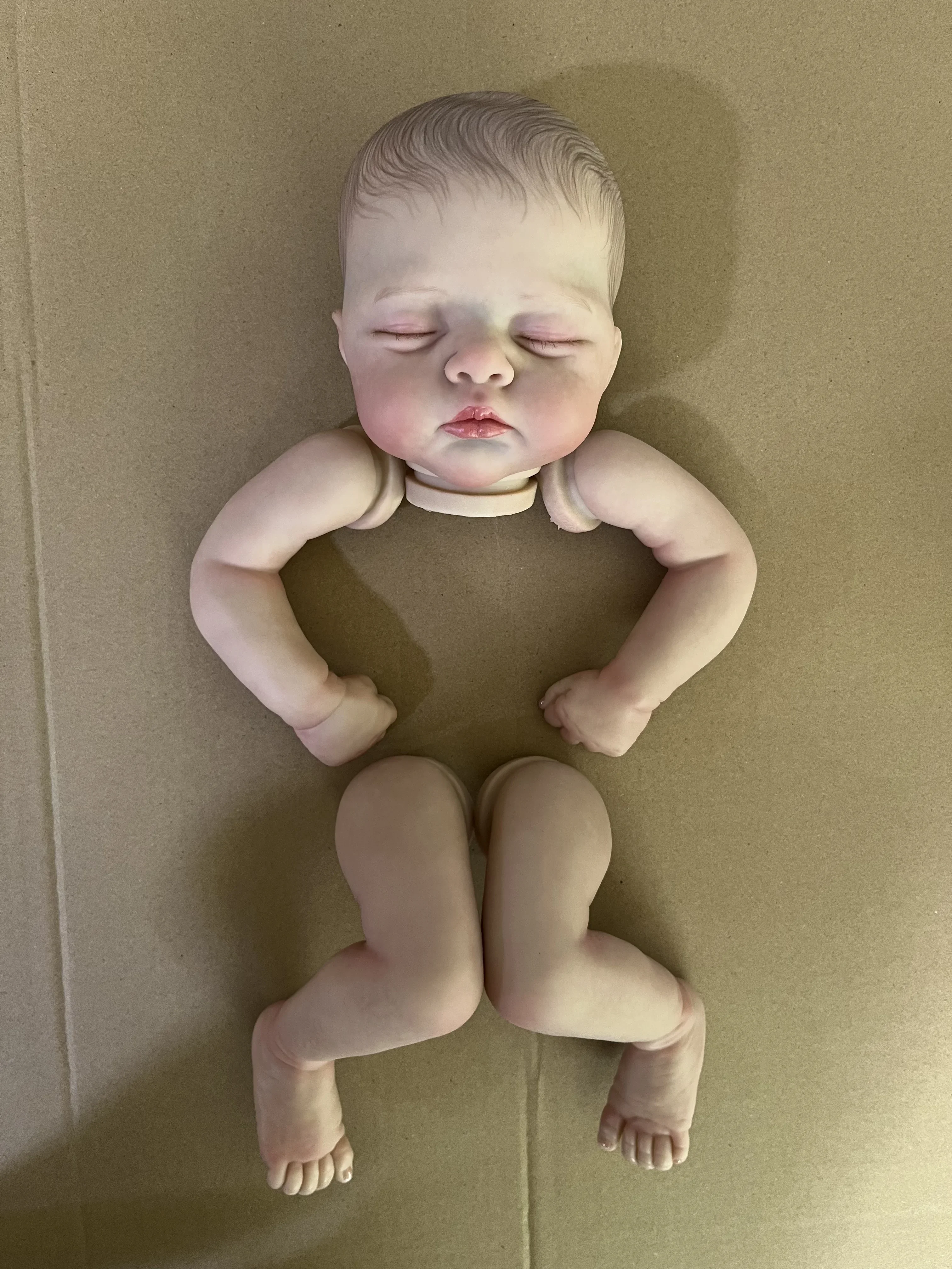 NPK 19inch New Arrival Already PaintedTwins Kit Lily and Irys Soft Touch Hand Painted with Veins Cloth body included