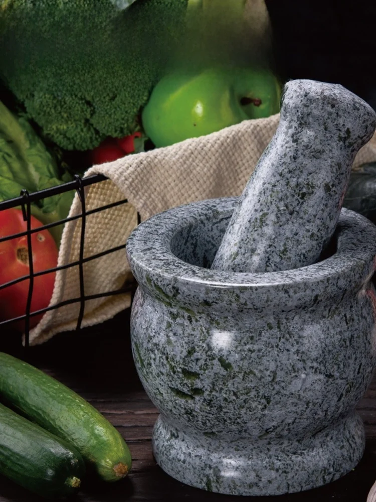 

l Stone Garlic Cruer Home Use Mortar And Pestle for inding Garlic Medicinal Pots Paste er Squeezer inder
