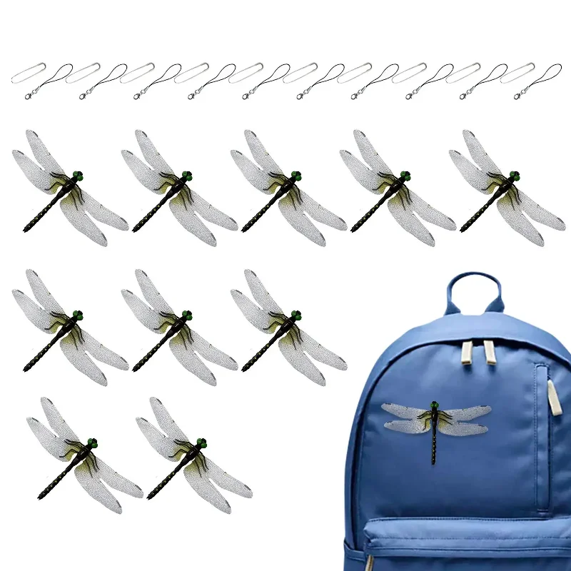 

10pcs Simulation Dragonfly Insect Model Mosquito Repellent Outdoor Hanging Ornaments Outdoor Garden Farm Repellen Tool