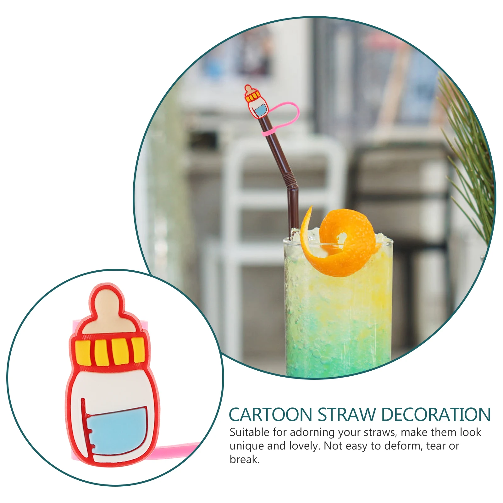 

6 Pcs Straw Cover Silicone Dust Plug Lightweight Decorative Easy Storage Installation Anti Dust Confidence Straw Tips Covers