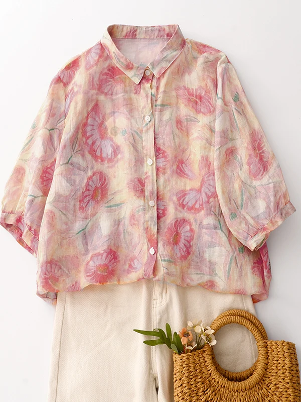 

Льняной хлопковый повседневный тонкий кардиган с воротником ort Sve в стиле ретро для женщин, лето 2022, поездка на работу, сле