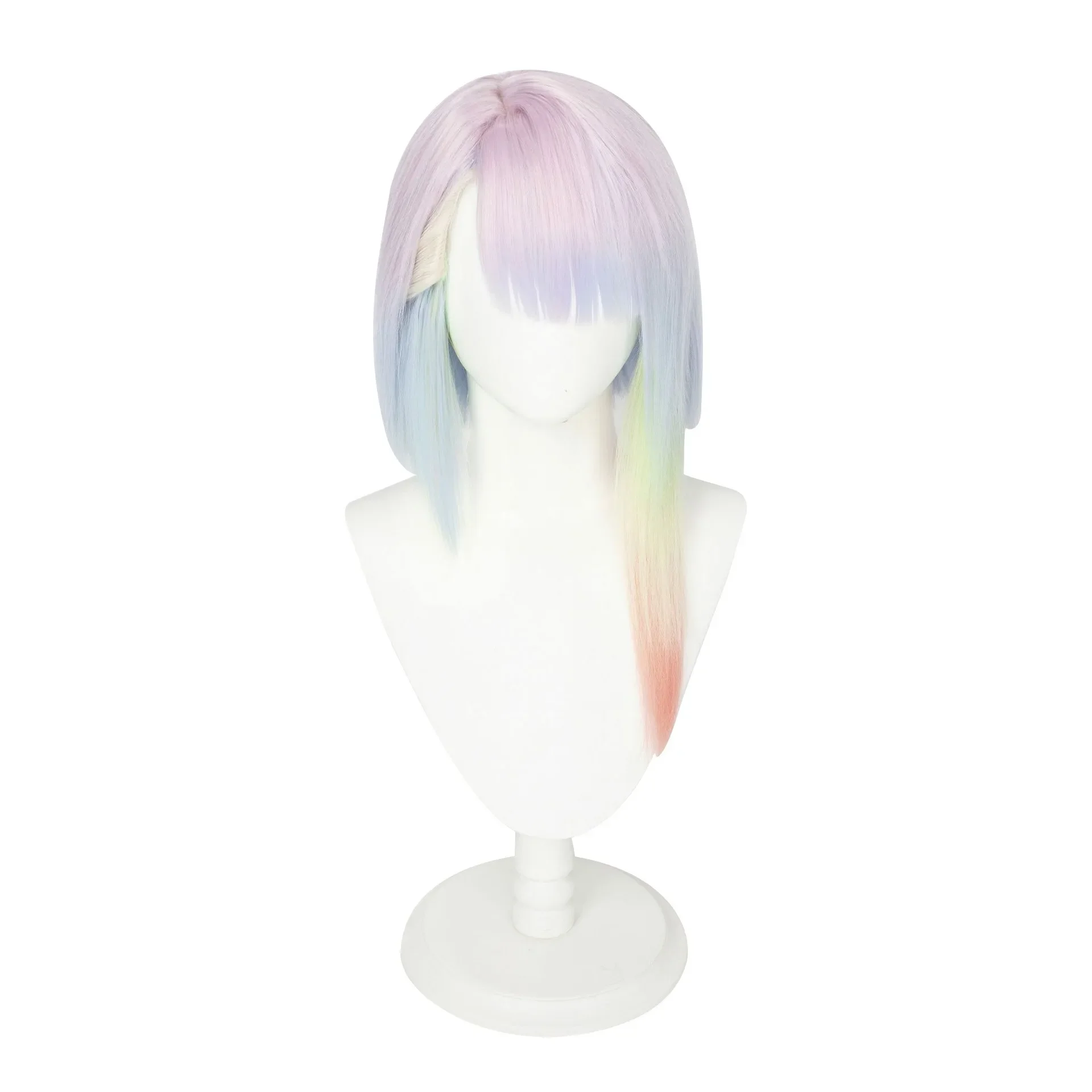 Lucy Cosplay Wig Anime Cyberpunk Edgerunners Cosplay Lucyna Kushinada Multicolor Gradient Heat Resistant Hair Wig