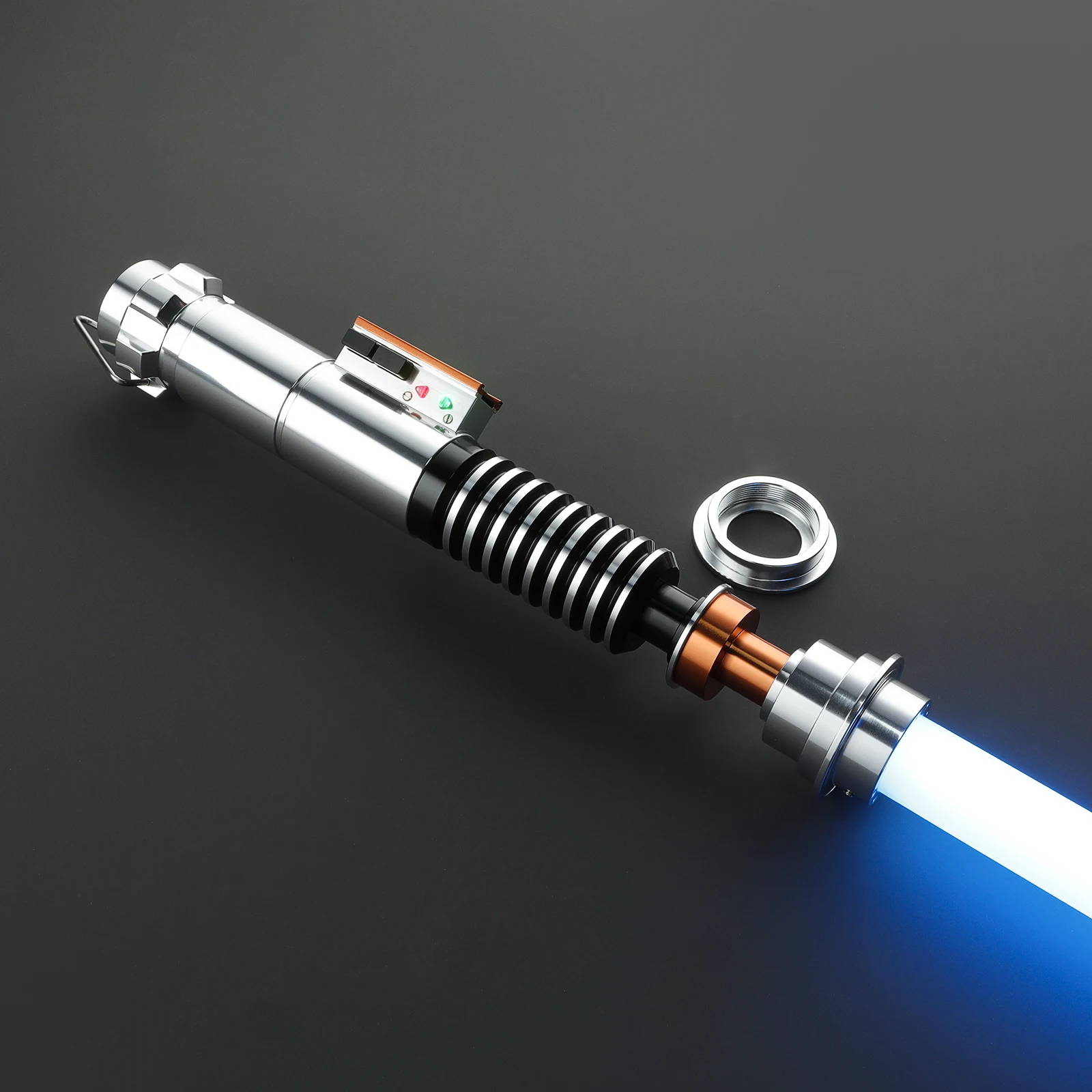 DamienSaber Luke Lightsaber Heavy Dueling Light Saber Sensitive Smooth Swing Metal Handle Laser Sword Bluetooth with 34 Fonts