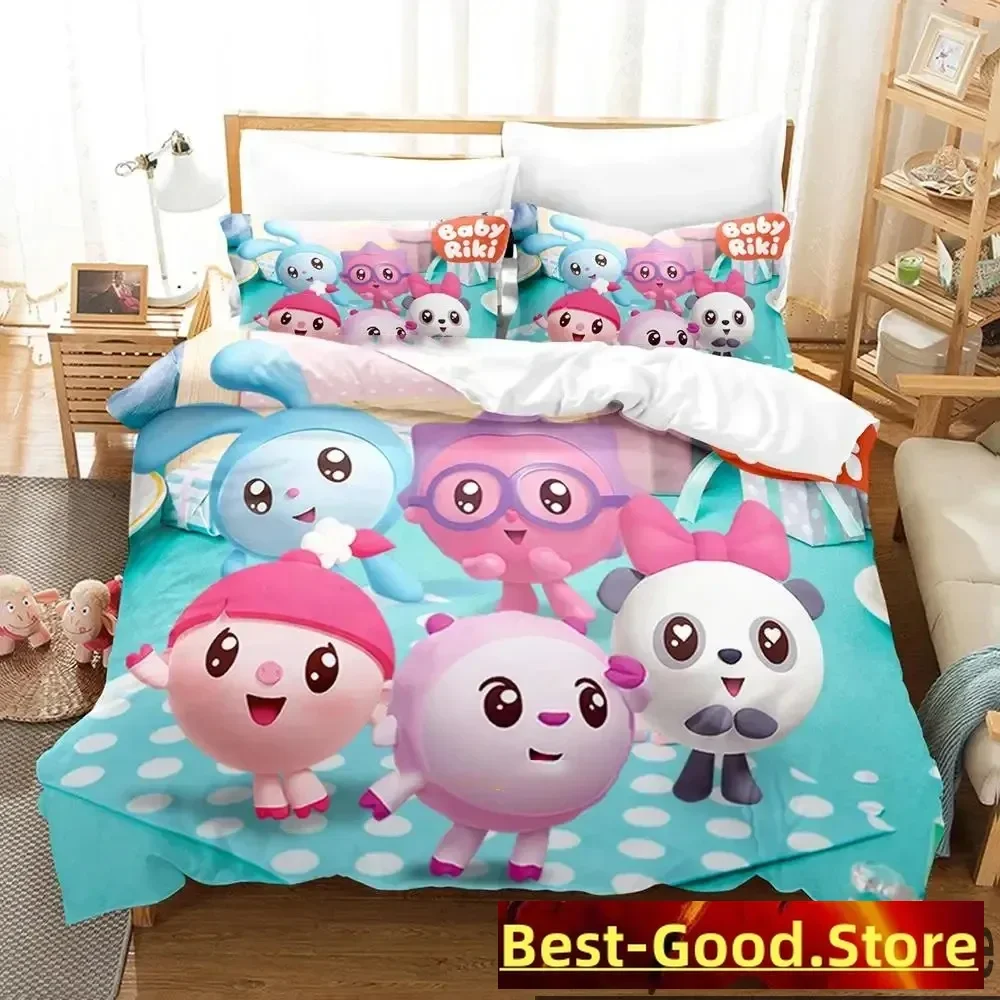 

3D Print Cartoon BabyRiki Bedding Set Boys Girls Twin Queen King Size Duvet Cover Pillowcase Bed boys Adult Home Textileextile