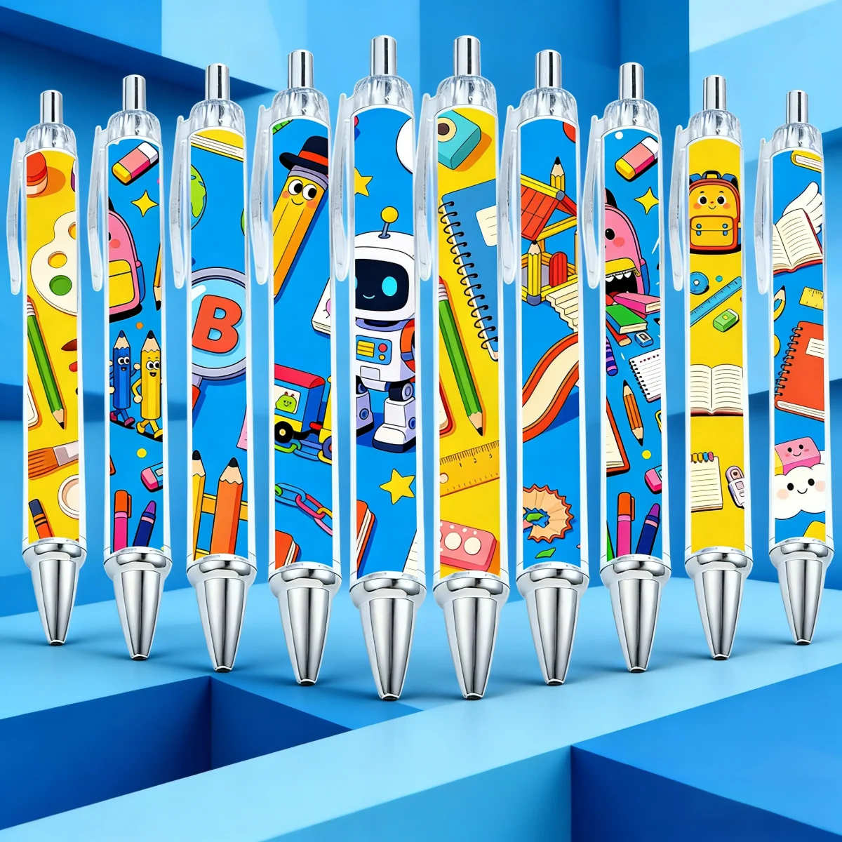 

10PCS/20PCS back-to-school season ballpoint pen creative stationery products pattern by pen student stationery gift pen